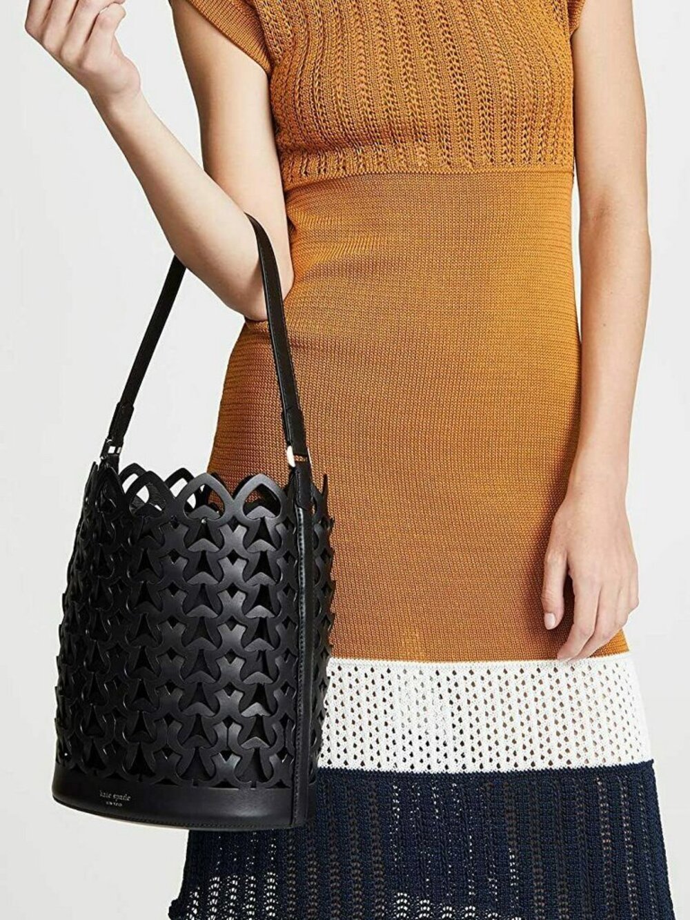 NWT Kate Spade Dorie Small Leather Woven Satchel, Crossbody Strap